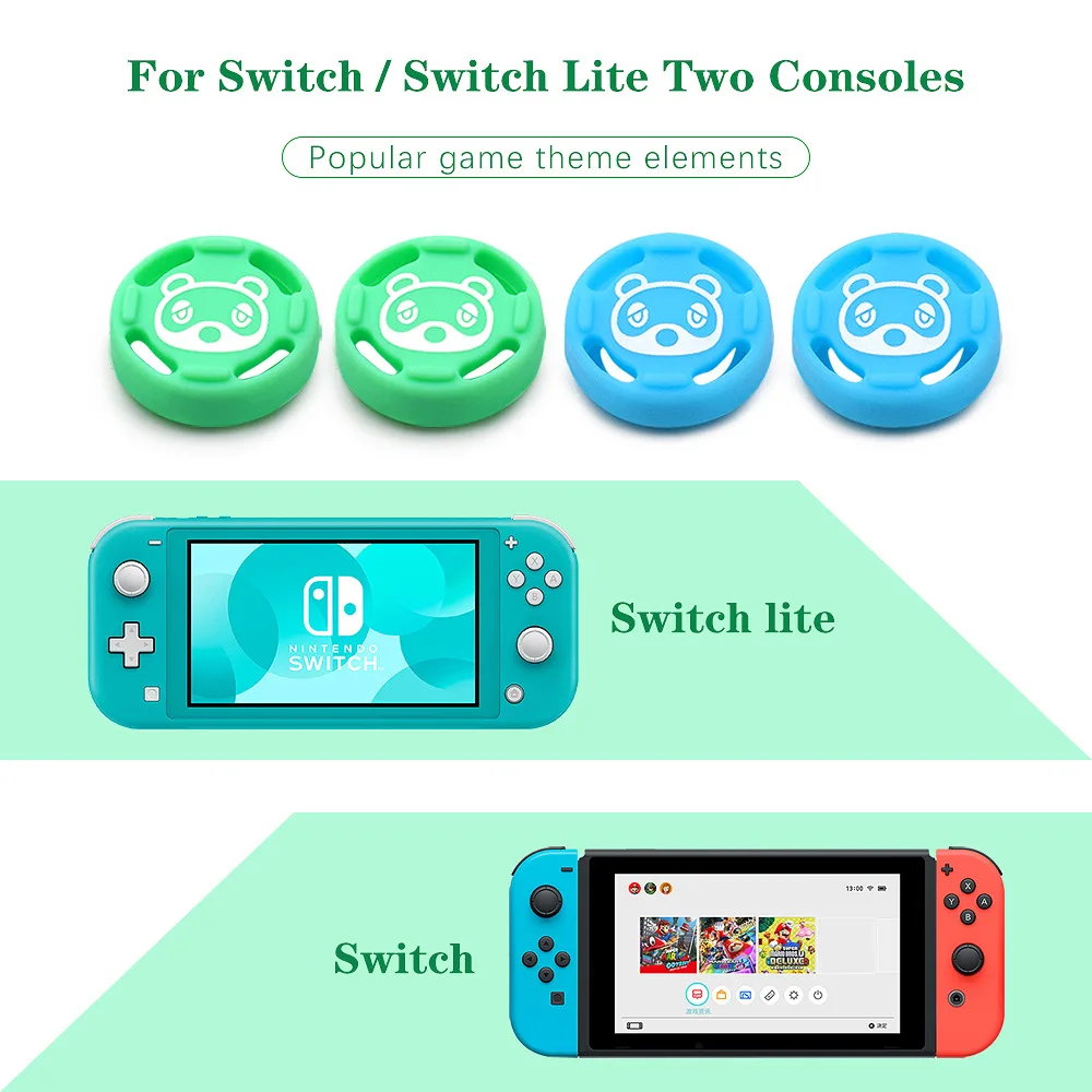 IVYUEEN 2 шт. аналоговые колпачки для захвата большого пальца Nintendo Switch Lite NS JoyCon