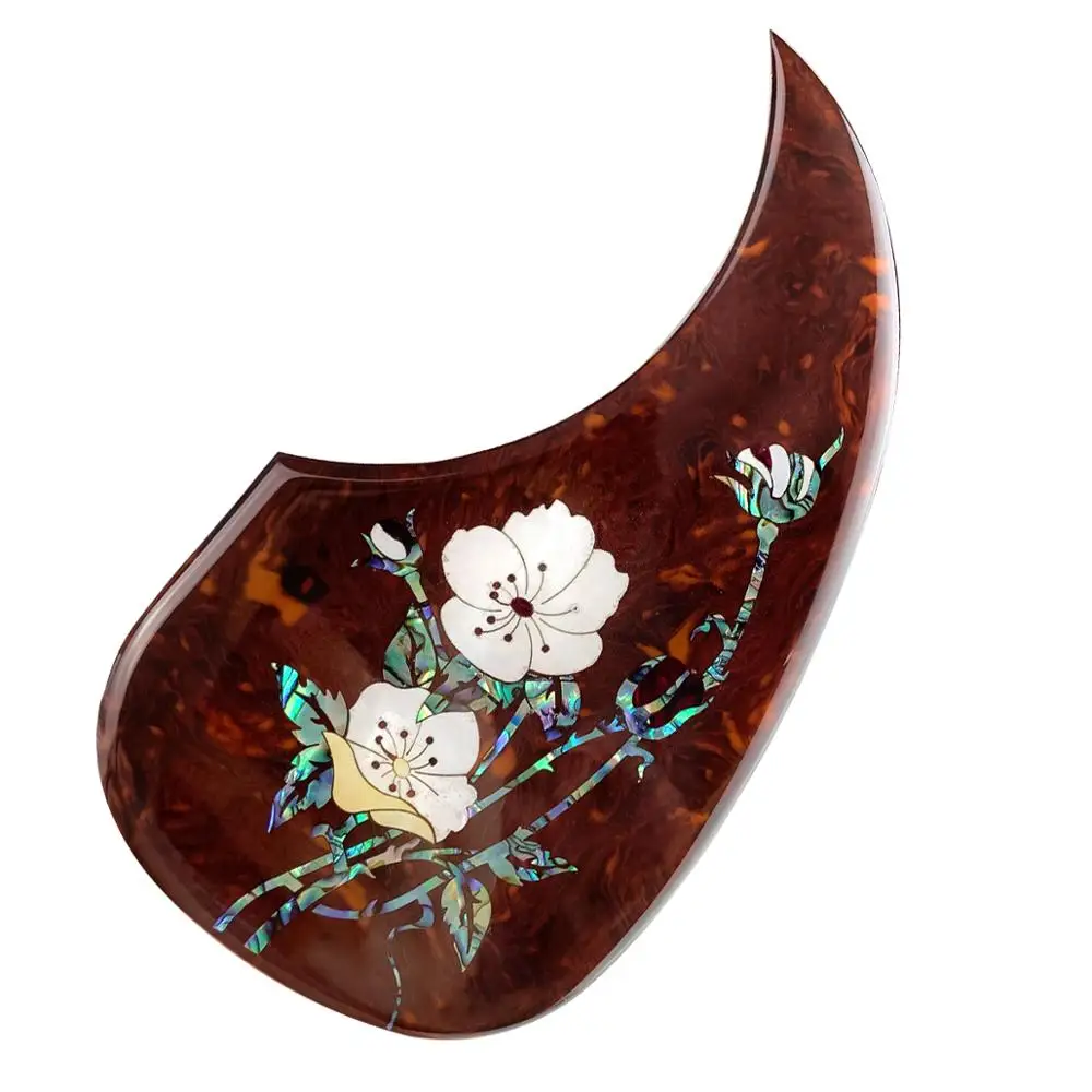 FLEOR 1 шт. самоклеящаяся Акустическая Гитара Pickguard целлюлоидная пластина для царапин толщина 2 мм для акустической гитары аксессуар - Цвет: Red Tortoise