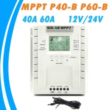 PowMr 40A 60A MPPT Солнечный Контроллер заряда 12 в 24 в авто для Макс. 100 в солнечная панель Вход двойной USB выход ЖК Солнечный регулятор