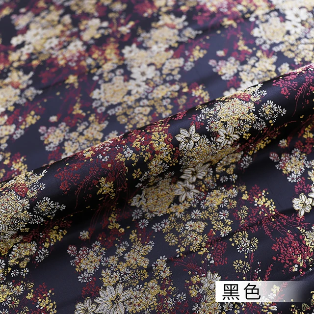 Brocade Silk Fabric Satin Flower Fabrics For Sewing Material For DIY Dress Fabric 6