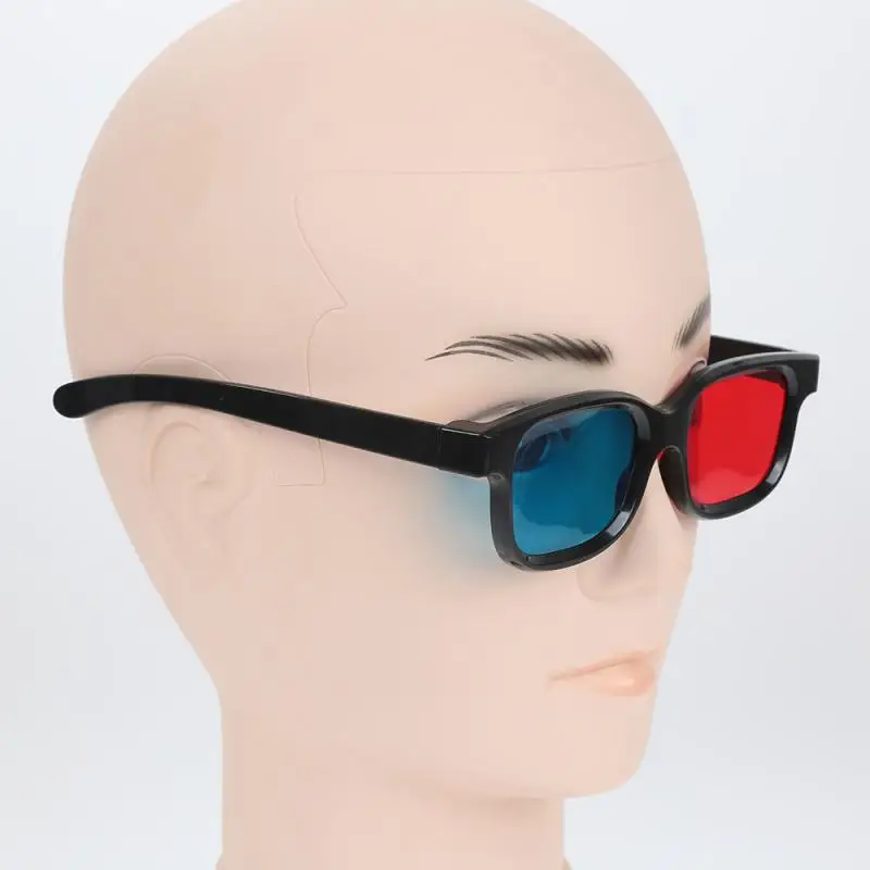 1pcs New Black Frame Red Blue 3D Glasses Black Frame For Dimensional Anaglyph TV Movie DVD Game Video Offers A Sense Of Reality