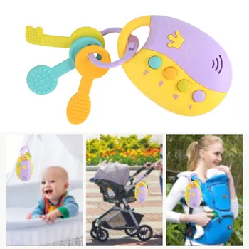 

Kids Simulation Music Car Key Toy Flash Smart Remote Control Several Car Sounds key Puzzle Toys For Children Gift Oc26
