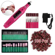 Электрическая дрель для ногтей, профессиональная машинка для маникюра, педикюра, насадки для полировки и пескоструя, пилка для удаления гель-лака, инструмент для маникюра