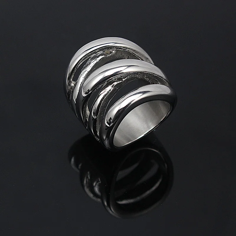 Les Bijoux Best продажи кольцо Мода года 316L Нержавеющая сталь серебро плотная блестящие Кольца для мужские Кольца