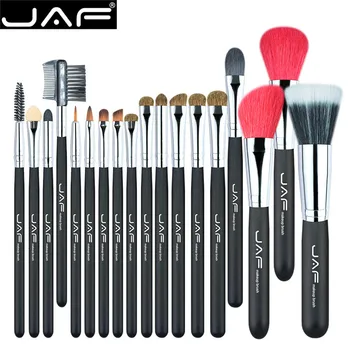 

JAF 18pcs Soft Natural Goat Hair Makeup Brushes Set Powder Angled Blush Contour Eye Shadow Lip Blending Brush Tool for Make Up