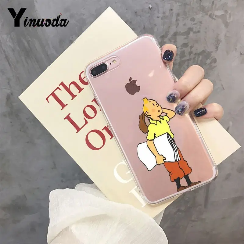 Yinuoda «Приключения Тинтина» Забавный чехол для телефона Apple iPhone 8 7 6 6S Plus X XS max 5 5S SE XR мобильный чехол