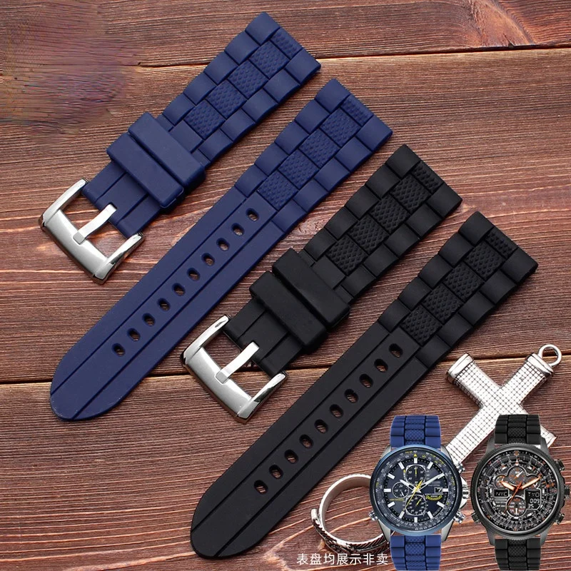 Cinturino Per Citizen At8020 Cinturino Per Orologio Blue Angel Armani Ar5905 Cinturino Per Orologio In Silicone Impermeabile Morbido 23 Blu