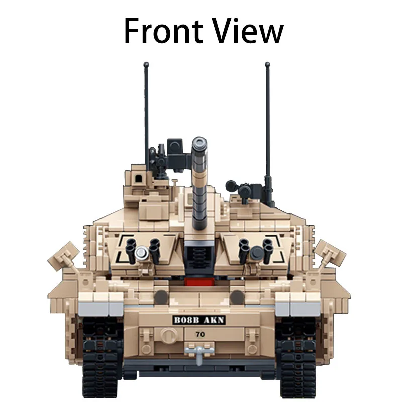 6108 1467PCS Military Vehicle Series Challenger WW2 Tank Truck Mini Army Figures Soldiers Building Blocks Toys For Boys Gifts