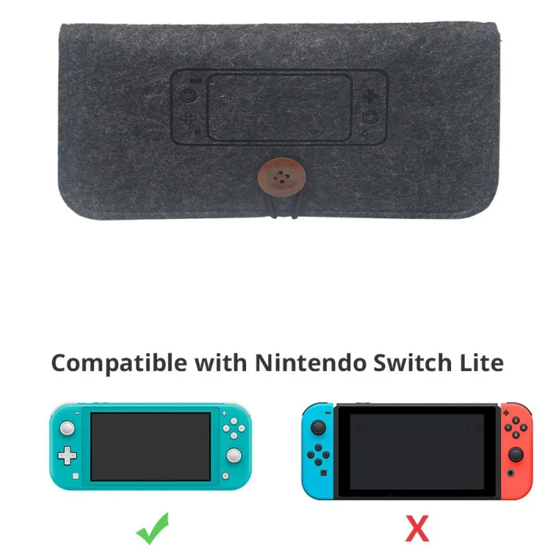 cheap Carry Case Soft Bag Felt Protective Cover Pouch Game Card Storage Bag Handbag For Switch Lite New