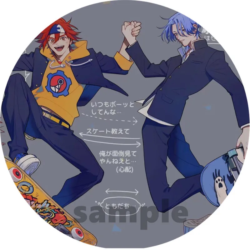 Anime SK8 The Infinity Cosplay Badge Miya RekI Snow Cherry Blossom Brooch Pin Accessories For Clothes Backpack Decoration gift