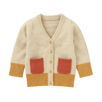 

Autumn Baby Boys Girls Sweater Toddler V-Neck Jumper Knitwear Long-Sleeve Cotton Cardigans Children Clothes Kids Sweater Coat1