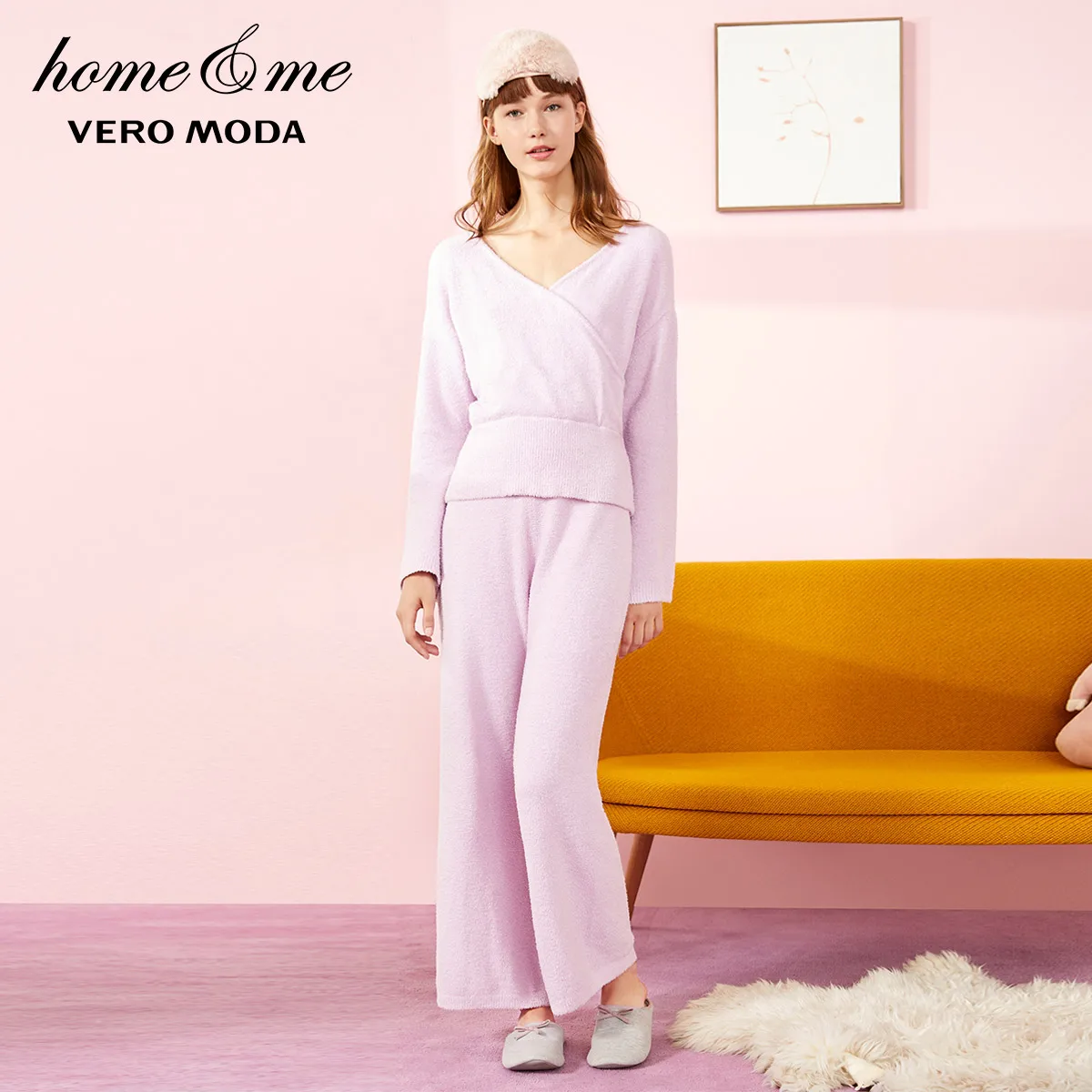 Женские пижамные комплекты с v образным вырезом и расклешенными рукавами Vero Moda |