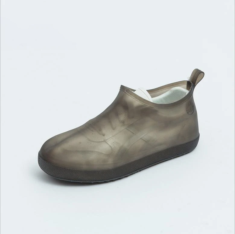 Бахилы для дождливой погоды Многоразовые водонепроницаемые защитные непромокаемые ботинки для женщин и мужчин ботинки для дождливой погоды чехол для хранения обуви - Цвет: Черный