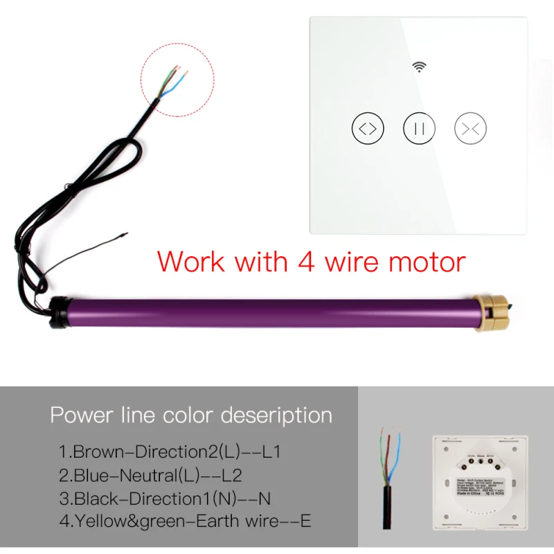 RF WiFi Smart Touch шторы переключатель роликовой шторки Tuya Smart Life App дистанционное управление работа с Alexa Echo Google Home
