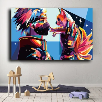 

Anime Posters and Prints Naruto Kakashi Cartoon Pictures Canvas Painting Wall Art Picture Kids Room Decoration Cuadros