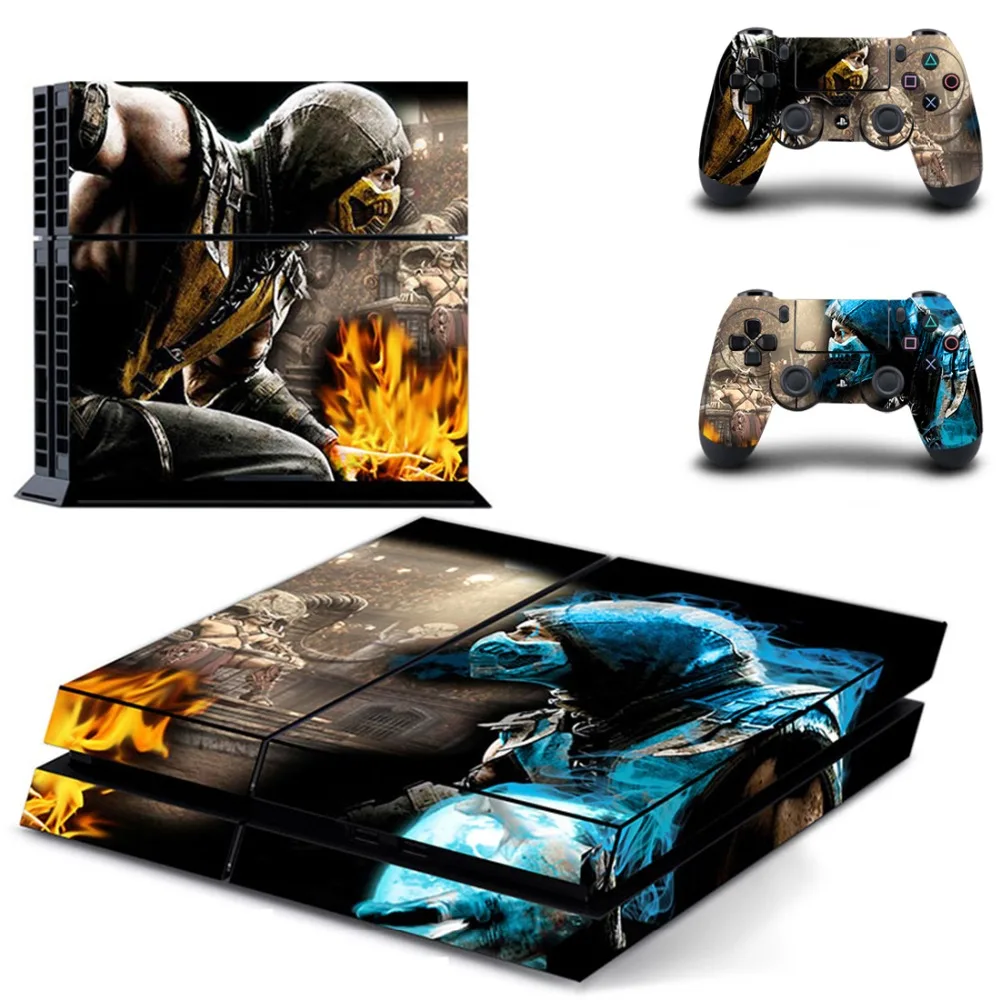 Mmoral Kombat 11 полное покрытие лицевые панели наклейка для PS4 Наклейка для playstation 4 консоль и контроллеры наклейка для PS4 виниловая наклейка