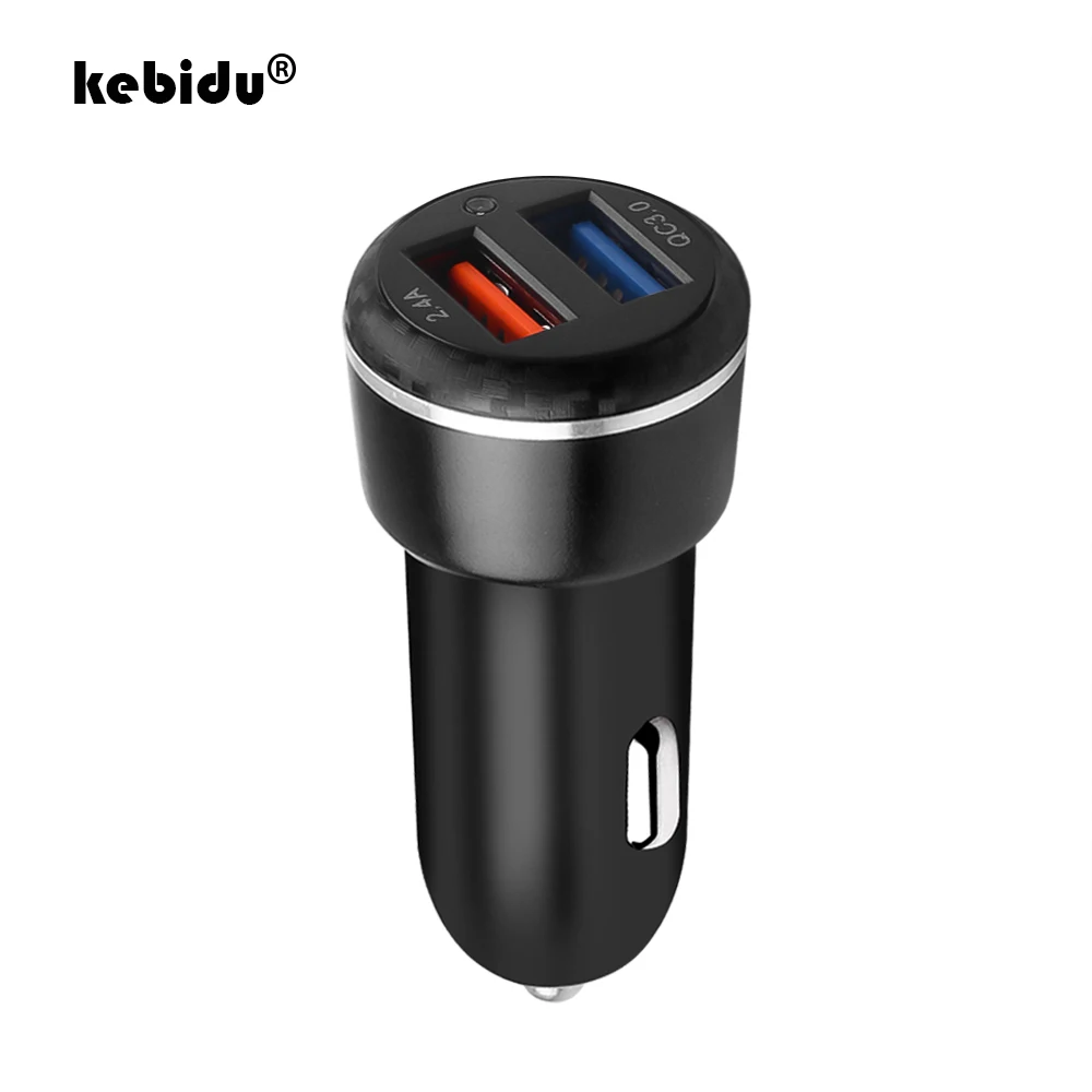 Зарядное устройство kebidu с двумя usb-портами, быстрое автомобильное зарядное устройство QC3.0, быстрая зарядка для Xiaomi, huawei, samsung, Note, автомобильное зарядное устройство, 5 В, 2 А