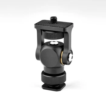 

Monitor Holder Mount Ball Head Panoramic Video Stand on Camera Tilt 180° with 360° Spin Base Hot Shoe Mount and 1/4 Inch Mount