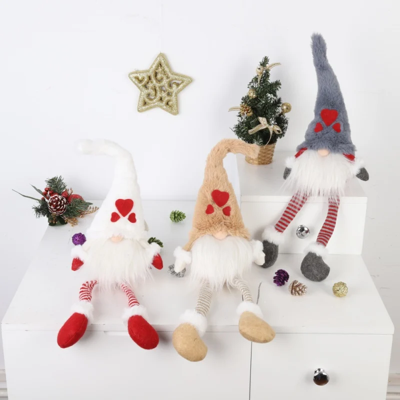 Рождественские игрушечные Санта-клаусы плюшевый эльф украшения для дома украшения на Рождество шведский Фаршированная кукла Санта с длинными ногами нордический эльф Гном