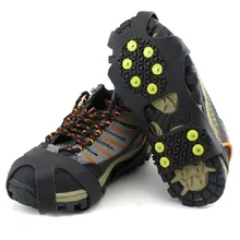 1 пара ледяного снега захваты шипы над обувью сапоги резиновые шипы Нескользящие шпильки кошки стрейч обувь ENA88