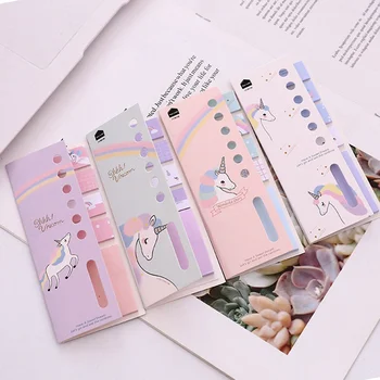 

NEW Cute Unicorn countless Times Memo Pad Sticky Notes Cartoon Bookmark Stationery Label Stickers School Supplie Notepad Escolar