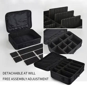 

Travel Accessories Makeup Case 3 Layer Cosmetic Organizer Case Professional Beauty Artist Storage Bag #E