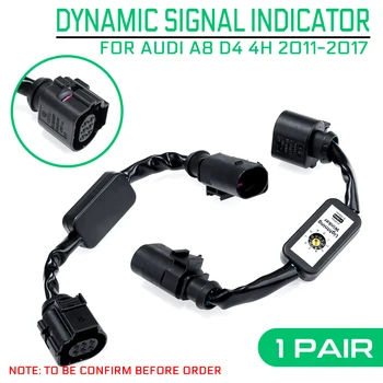 

For Audi A8 D4 4H 2011-2017 2pcs Dynamic Turn Signal Add-on Module Wire Harness LED Taillight Indicator Left & Right Tail Light