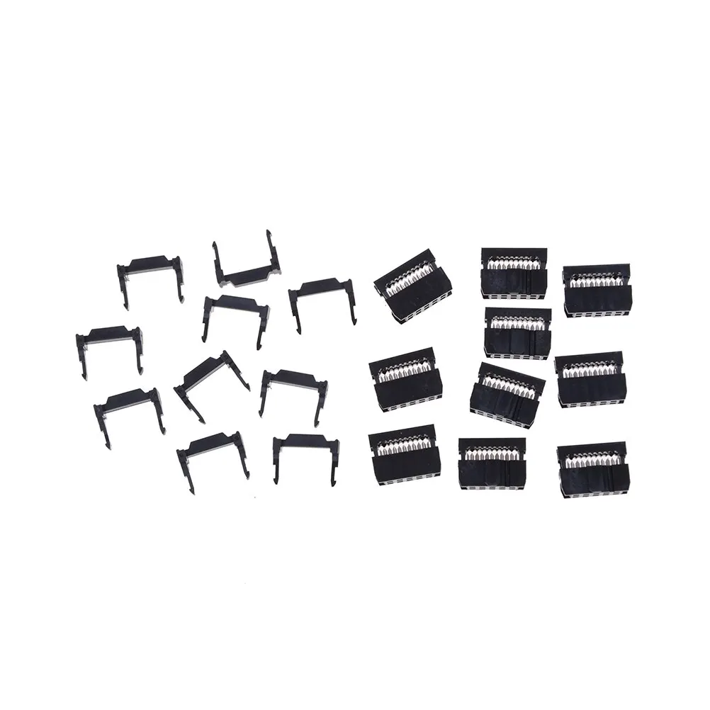 New 10PCS FC-10P 2x5Pin Dual Row Pitch 2.54mm IDC Socket Connector Female Header 10-pin cable socket Promotion Price | Строительство и
