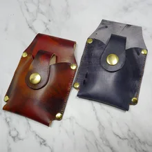 Кожаный чехол Для водительских прав держатель для карт на поясе ультра тонкая поясная сумка мини поясная сумка для мужчин и женщин XG-J