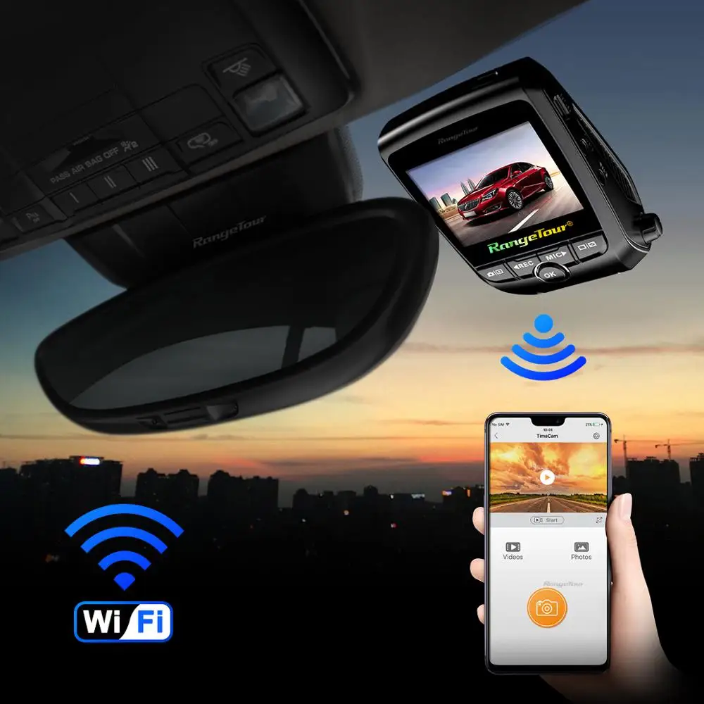 Видеорегистраторы для автомобилей Камера 4K 2160P Встроенный GPS WiFi ADAS Dash Cam передние