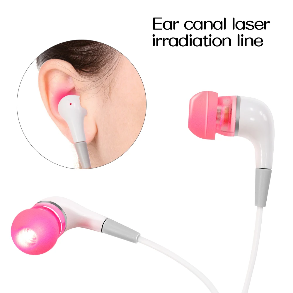 Otitis Media Ear Laser Therapy LLLT Irradiation Laser Physiotherapy Earplug Tinnitus Deafness Diabetes Hypertension Treatment