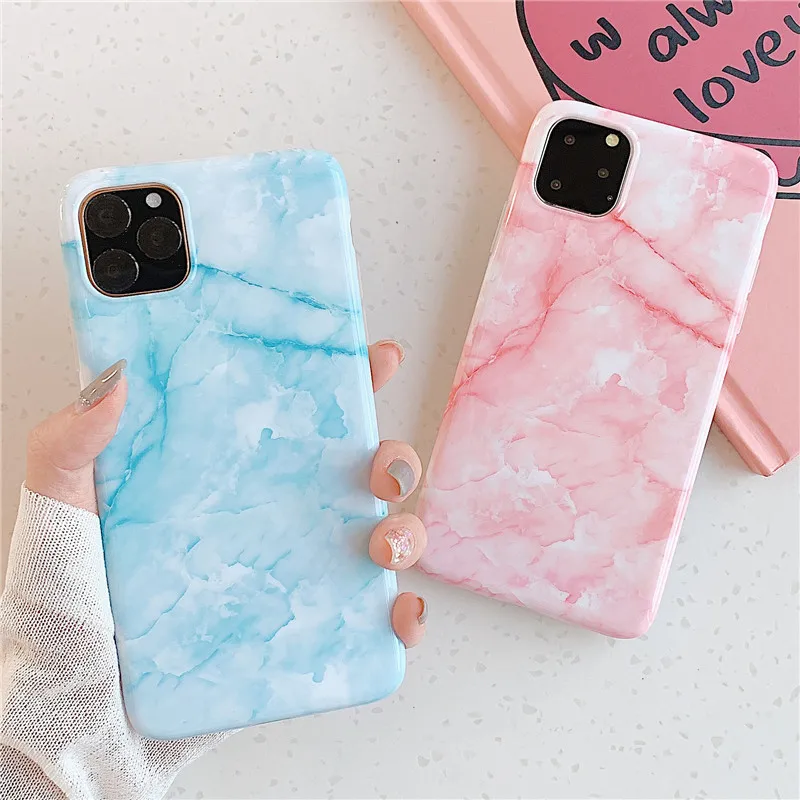 Гладкий мраморный силиконовый чехол для iphone 11 Pro Max задняя крышка 6 S 7 8 Plus X XS XR