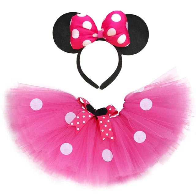 Jupe Tutu Minnie Pour Bébé Fille, Tenue De Danse Duveteuse Pour Enfant,  Tutus Avec Nœud, Bandeau, Costume De Nouvel An Pour Fête D'anniversaire -  Jupes - AliExpress