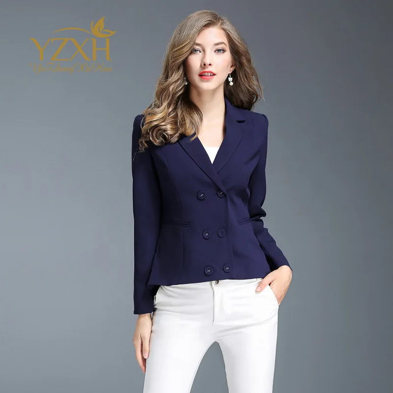 

Ozhouzhan 2019 Autumn New Products Fold-down Collar Button Pleated Slim Fit Short Small Suit Europe And America Official Website