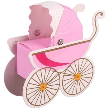 

40Pcs Candy Box Baby Stroller Baby Shower Baby Birth Favors Boxes Baby Party Supplies Baptism Christening Gift Box Wedding Favor