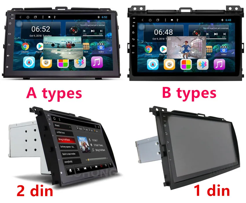 Excellent 2din Octa Core Android Car Multimedia DVD Player for Toyota Land Cruiser Prado 120 Lexus GX470 autoradio Navigation GPS BT radio 0