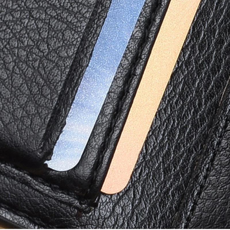 Кошелек из искусственной кожи для мужчин и женщин бумажники тройного сложения