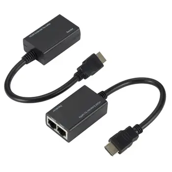 

Hot HDMI Extender To RJ45 CAT5e CAT6 Converter 1080P LAN Ethernet Network Adapter Repeater HDMI Extender To RJ45