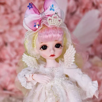 

1/6 30 cm DIY BJD Doll Little Angel Naked Doll Face Makeup Doll With Clothes Set - White Angel Official/Painting Makeup