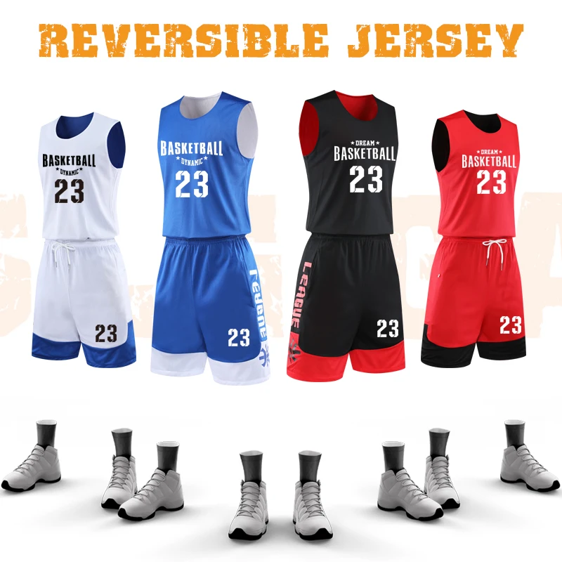 Реверсивный Для мужчин баскетбольное двойного назначения униформа для игры в баскетбол в колледже США по индивидуальному заказу баскетбольной команды костюмы для будущих мам Футболка короткий