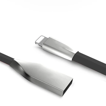 

100pcs Noodle data line for Apple Zinc Alloy Data Cable For iPhone xs 6/7 8 Plus fast charge usb mobile phone iPad charger cable