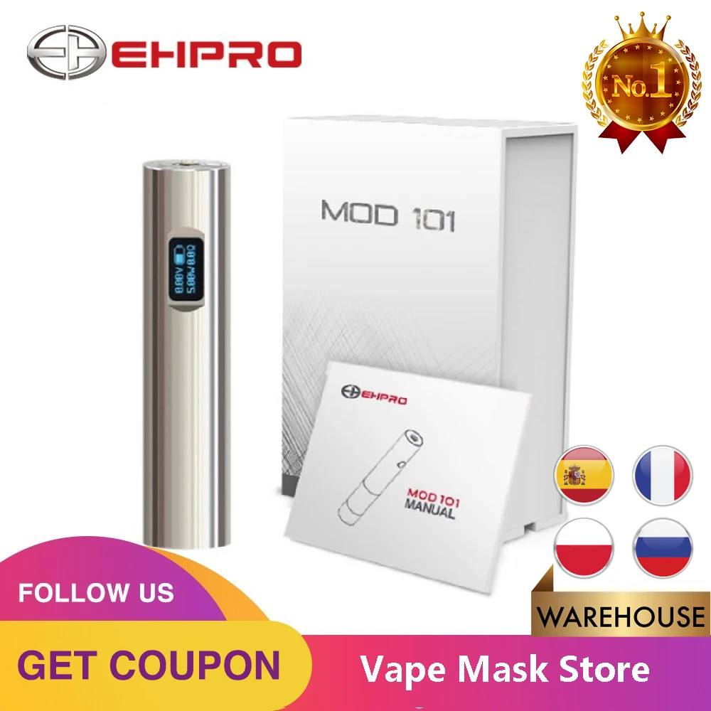 Лидер продаж Ehpro 101 TC мод с максимальной выходной мощностью 50 Вт поддерживает