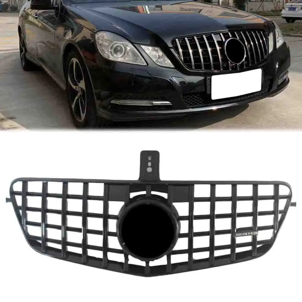 

Car Front Grille Grill For 2010-2013 Mercedes Benz GT E-Class W212 & E250 E300 E350 E500 E550 E63 AMG Sedan/Wagon 4D Gloss Black