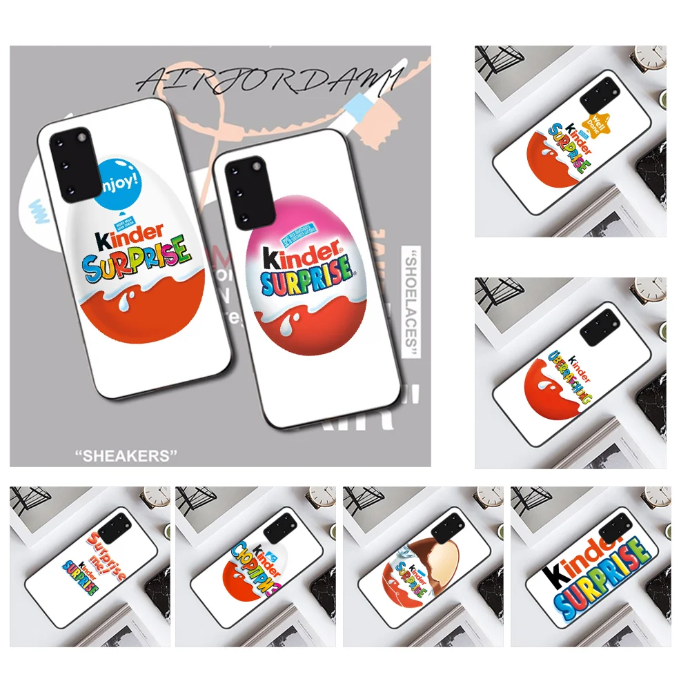 

NBDRUICAI KINDER JOY Surprise Soft black Phone Case for Samsung S20 plus Ultra S6 S7 edge S8 S9 plus S10 5G