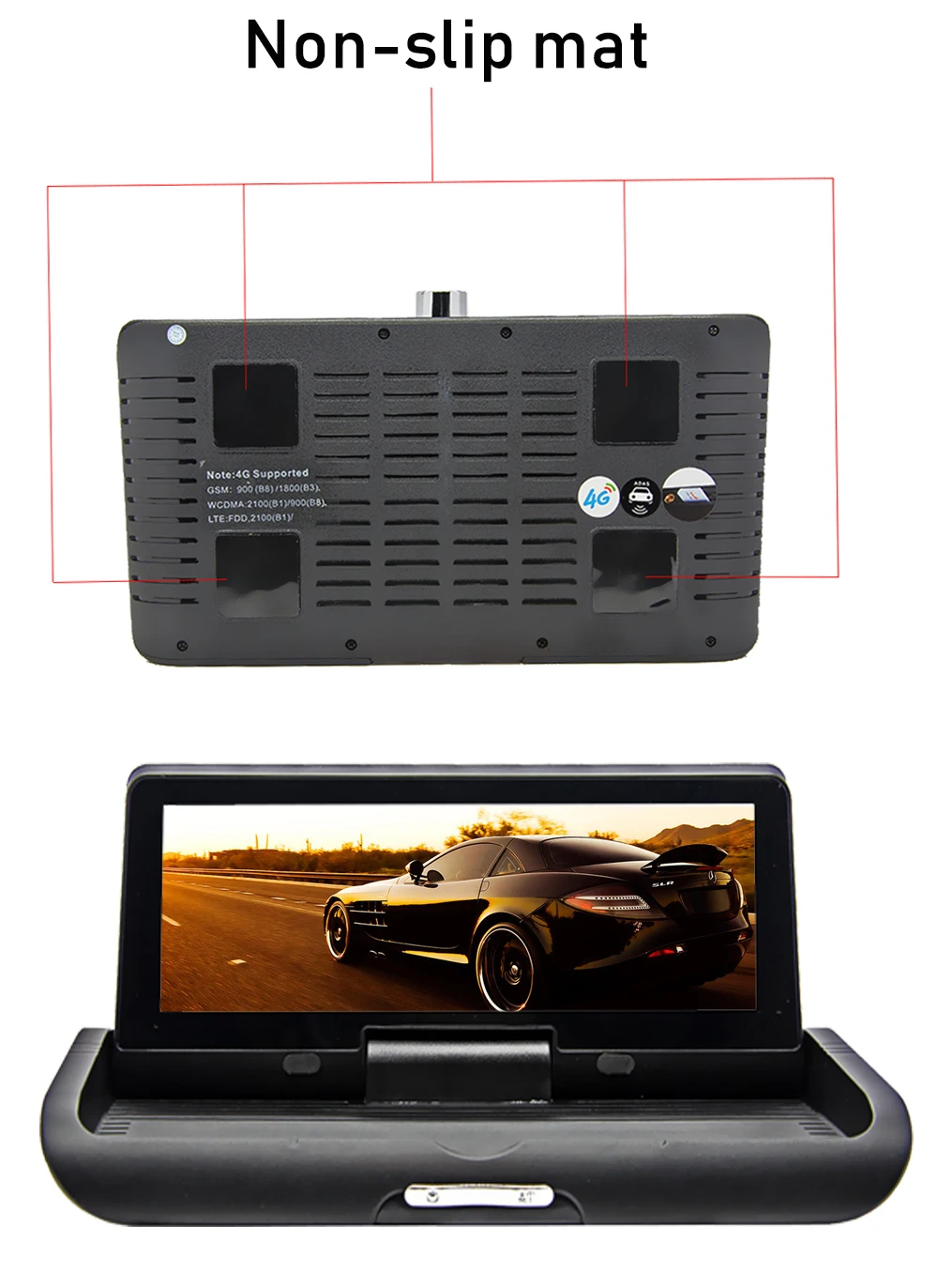Автомобильный gps-навигатор 8," ips touch 4G Android Dash Cam ADAS DVR камера Автомобильный видеорегистратор Full HD 1080P ночного видения заднего вида