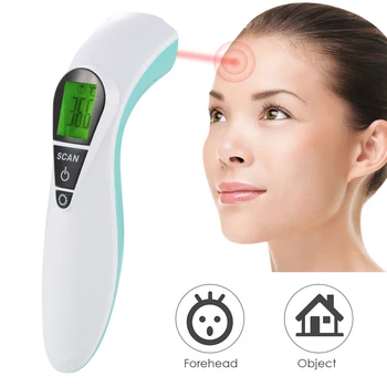 

1PC Digital Infrared Forehead Thermometer Multi-Purpose Non-Contact Temperature Meter With Memory Function