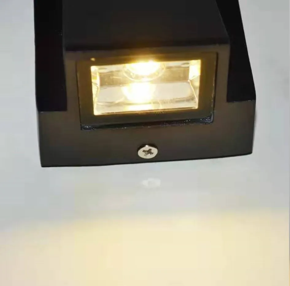 COB светодиодный настенный светильник из алюминия, водонепроницаемый Ip65 3W, 6 Вт, AC85-265V, черный, серый, для улицы, в помещении, в форме K, современный скандинавский уличный светильник