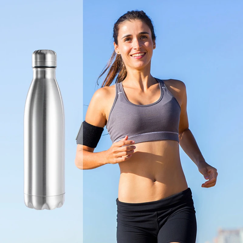 1000ml Sports Stainless Steel Water Bottle - Single Wall Insulated Vacuum Flask for Hot/Cold Water & Cola - Ideal for Kids and School Use image 6
