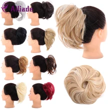 AILIADE женские грязные резинки для волос Синтетические взъерошенные гибкие волосы булочка прямой пончик-шиньон эластичная обертка для наращивания конского хвоста