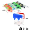48pcs 6ml Glass Silicone Container Nonstick Wax Jar with Air Tight Silicone Lid Small Round Storage Box for Oil, Lip Balm 2